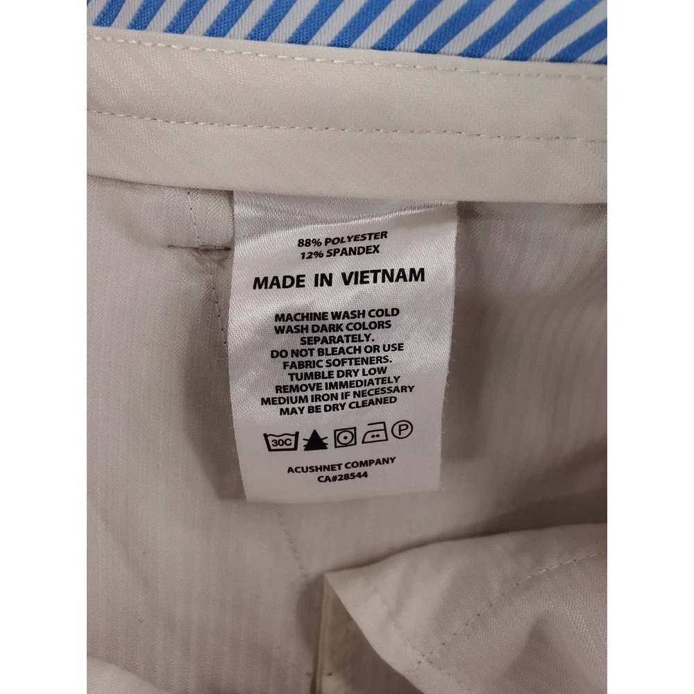 FootJoy Chino Pants Mens‎ 33x32 Khaki Performance Golf Stretch Flat Front Casual